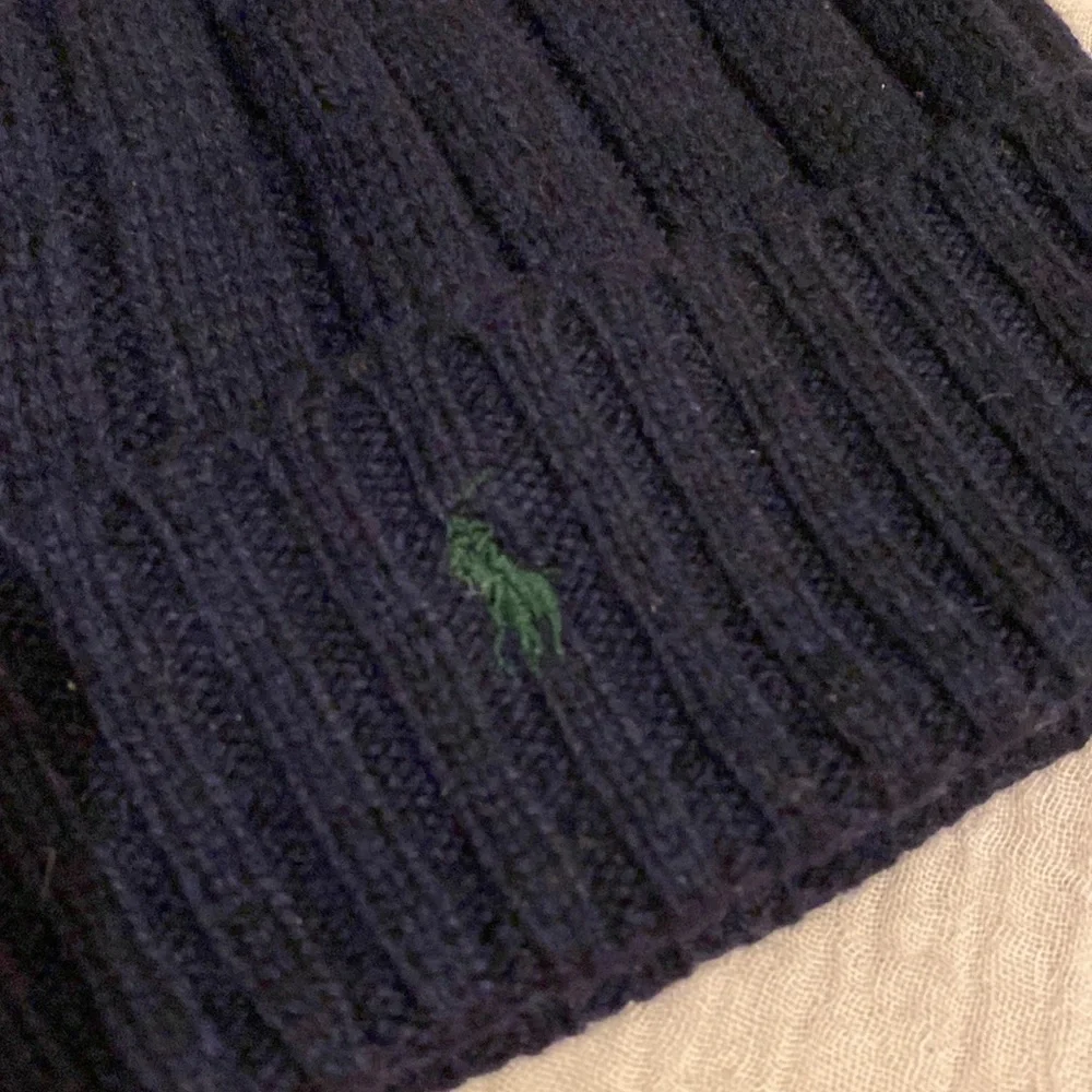 Polo by Ralph Lauren Dark Blue Knit Hat 80% wool